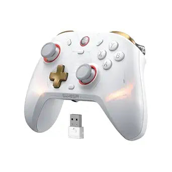 GameSir Cyclone 2 Pro Wireless Controller for Switch, Windows PC, Steam, Android, iOS, PC Game Controller with Mag-Resâ„¢ TMR Sticks, Hall Effect Triggers, RGB Lightning, 6-Axis Gyro, Turbo without Charging Dock(White)