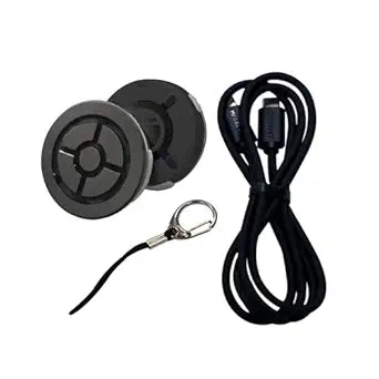 megacom DuoMon3 Unique Auto-Reconnection Hourly, Dual Accounts Pocket Auto Catcher(Redball), IPX7 Waterproof, APP Adj. Lights,Vibration,Sound- Bluetooth 65ft Link, Type-C & Wireless Charging(Black)