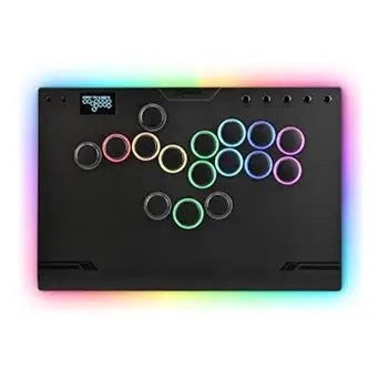 ONEED Haute42 Leverless Controller Arcade Stick M Ultra Gen2-Aluminum Arcade Stick with Cable Security Clasp & Button LED Rings,Arcade Controller for PC/PS4/Switch Game