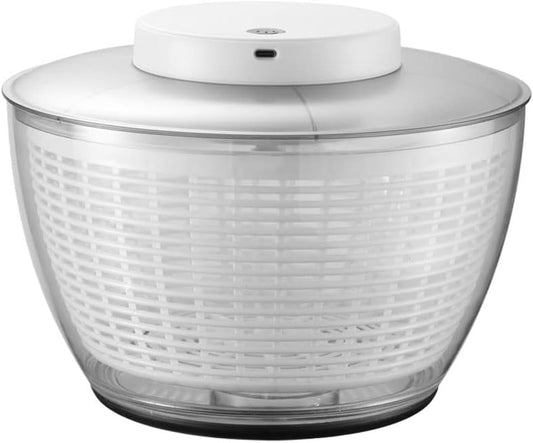 NF Electric Salad Spinner 4.5L Large Capacity Lettuce Spinner Multifunctional Fruit Washer Vegetable Dryer for Home Kitchen,BPA Free, Green