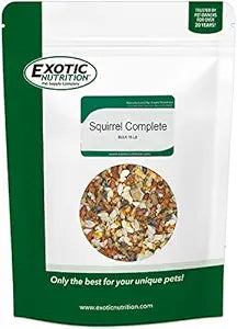 Exotic Nutrition Squirrel Complete (15 lb.) - Healthy Natural Food for Pet & Captive Squirrels - Ground, Grey, and Flying Squirrels, & Chipmunks