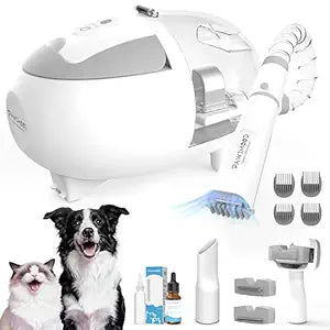 Pet Grooming Vacuum,13000pa Strong Suction Dog Grooming Kit, 2L Dust Cup Dog deshedding Vacuum Brush with 5 Grooming Tools for Shedding Pet Hair, Home Cleaning