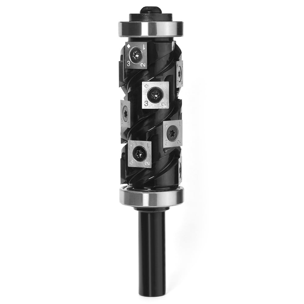 Findbuytool Carbide Heavy Duty Flush Trim Router Bit, 1/2" Shank, 30mm Cutting Diameter,Top & Bottom Bearings Insert Flush Trim Router Bit for Woodworking Trimming