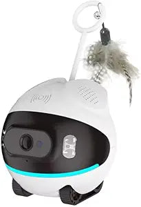 LeHo Smart Pet Robot Camera, 1080p HD Wi-Fi, Whole-House Mobility Pet Monitoring Camera, 2-Way Audio, Motion Detection, Night Vision, App Control, and Rechargeable Battery for Dogs & Cats