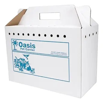 Disposable Cardboard Pet Carrier 12/Case | Sturdy Corrugated Cardboard Carrier