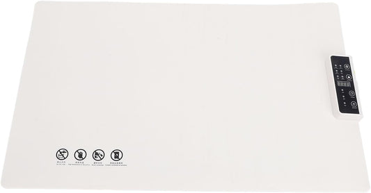 Fast Heating Food Warming Mat Silicone, Heater Food Pad, Electric Warming Tray with 3 Level Auto Timer, 5 Temperature Settings, Foldable Design for Parties Gatherings Everyday