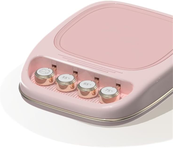 Pink,20W Coffee Mug Warmer, Frameless Cup Warmer, Silent Heating and Three Temperature Settings, Smart Electric Candle Warmer for Coffee Tea Water Milk and Coco