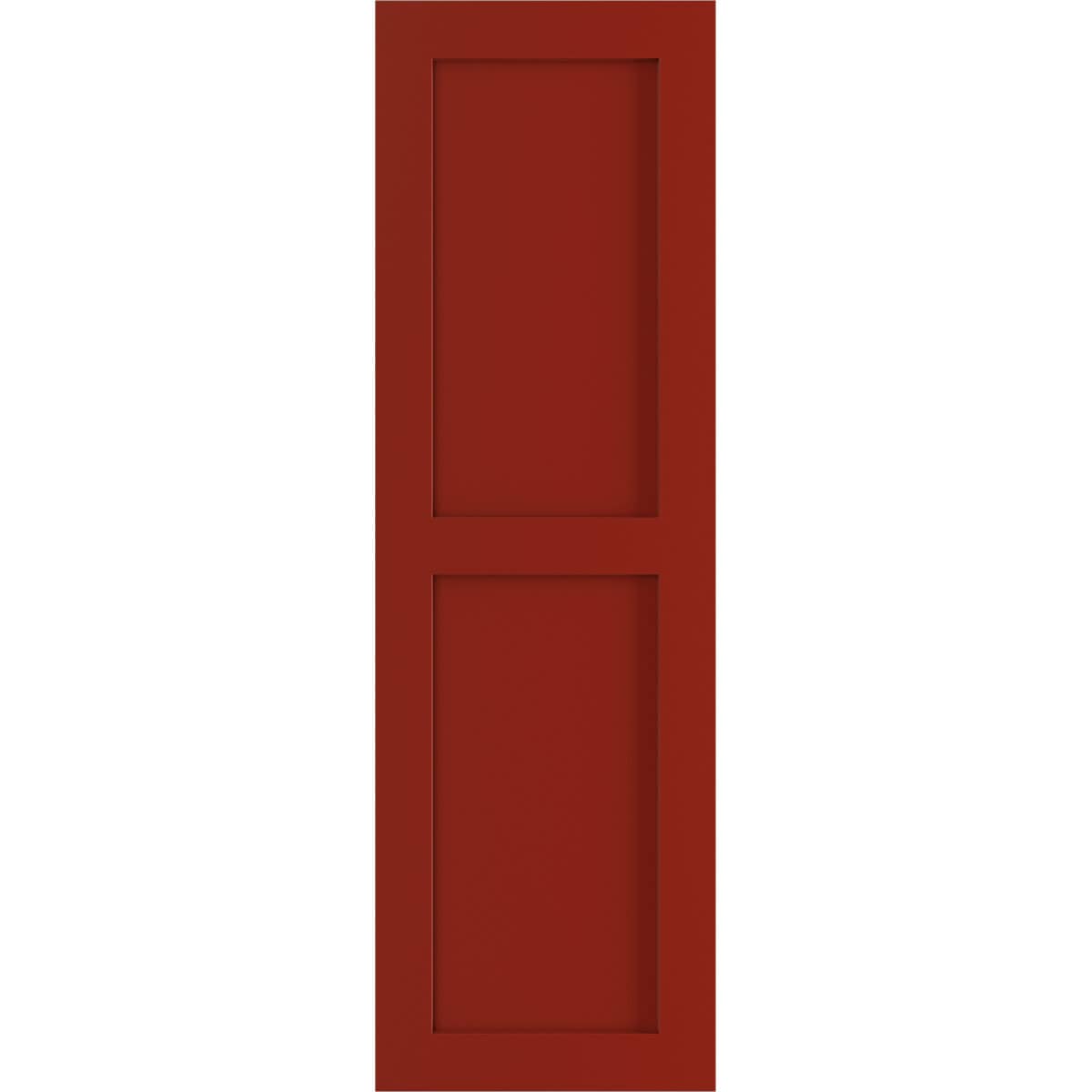 Ekena Millwork 12-in W x 42-in H Fire Red Flat panel Exterior Shutters ( 2 -Pack )