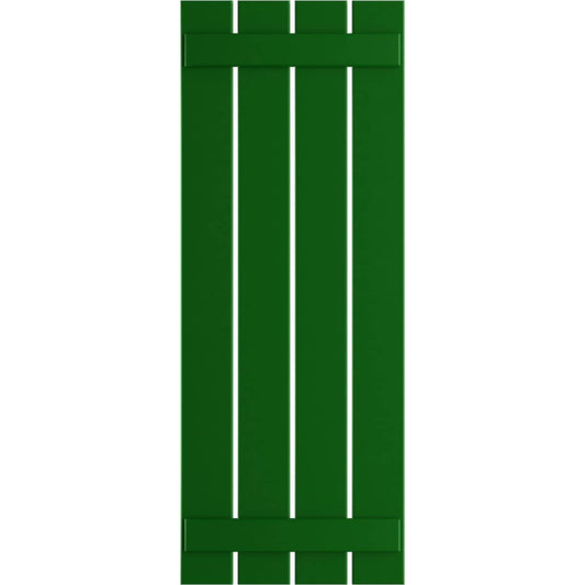 Ekena Millwork 23-in W x 34-in H Viridian Green Board and batten Spaced Exterior Shutters ( 2 -Pack )