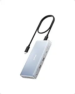 Anker 575 USB-C Hub (12-in-1, Dual HDMI, DP), Triple Display Docking Station, 10 Gbps Data Ports, 4K HDMI and DisplayPort, Max 100W Pd-in, Ethernet, for Dell, Thinkpad Laptop and More