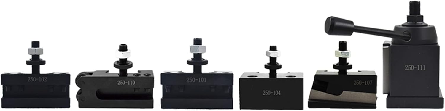 6Pcs 250-111 Wedge Type Tool Post Set AXA Tool Post Set Quick Change Tool Post Holder Set Swing Dia 12 Inch