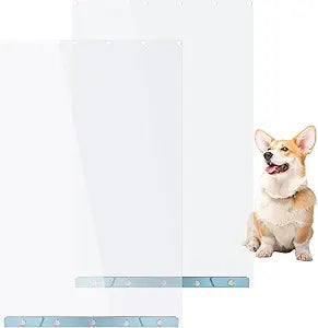 2PACK Dog Door Replacement Flaps - Measures 15" x 23.5", Super Large Dog Door Flap Compatible with Ruff Weather Pet Door, BPA Free, Less Shrinkage, Weather Resistant