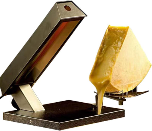 YUEWO Raclette Quarter Wheel Cheese Melter Commercial Electric Cheese Machine 600W for Nacho Cheese Wheel Adjustable Angle Rapid Heating