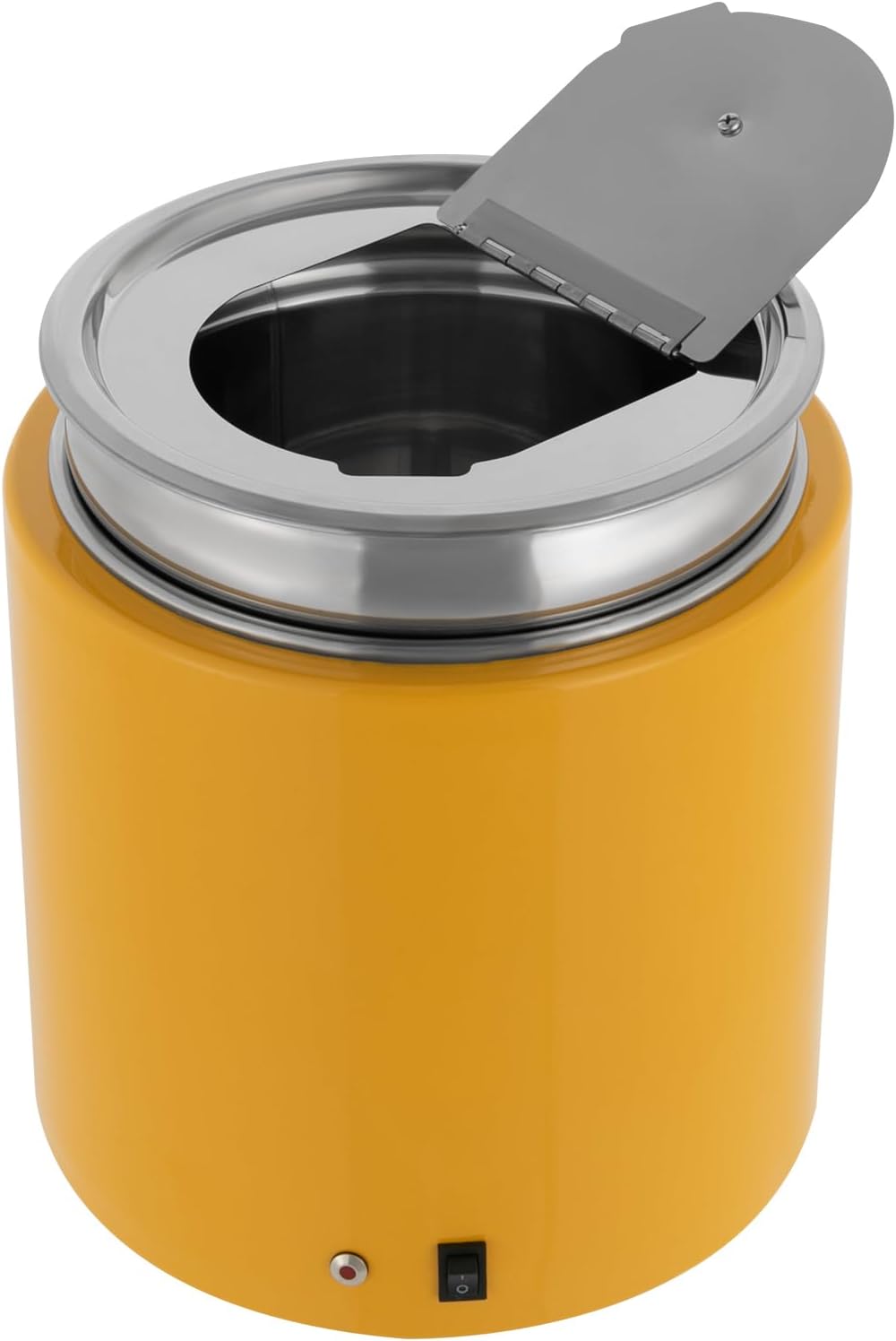 2 Pc Soup Kettle Warmer, 10L/ 2.64 gal Commercial Soup Warmer Pot, 500W Electric Food Warmer with Lid, Removable Stainless Steel Countertop Warmer, for Food Truck, Wedding, Buffet Restaurant (Yellow)