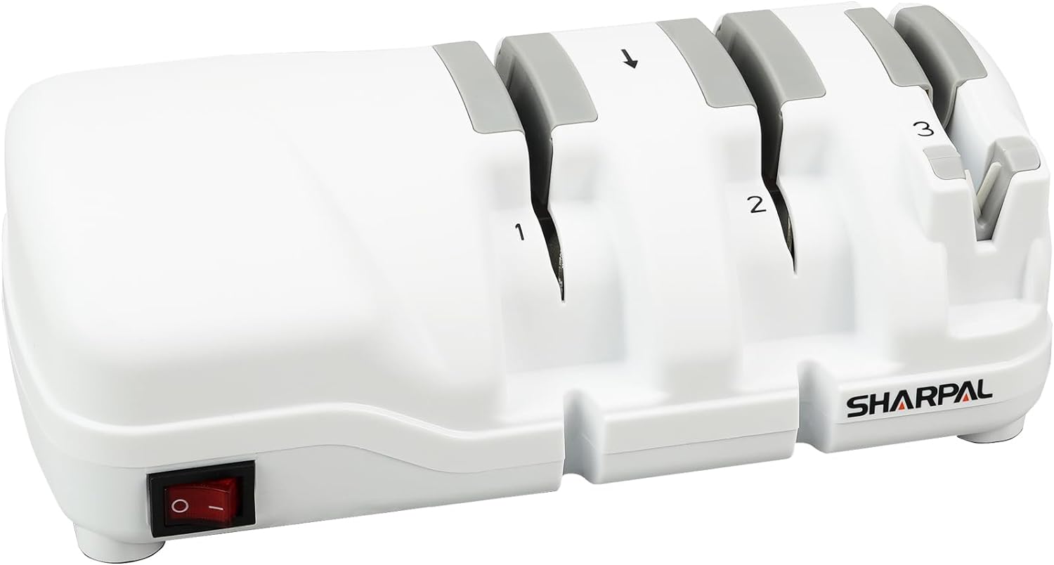 SHARPAL 198H Electric Knife Sharpener, Premium Durable Monocrystalline Diamond Wheels, Professional Knife Sharpening for All Knives–Japanese, Chef's, and Pocket Knives, Quick & Effortless Razor-Sharp