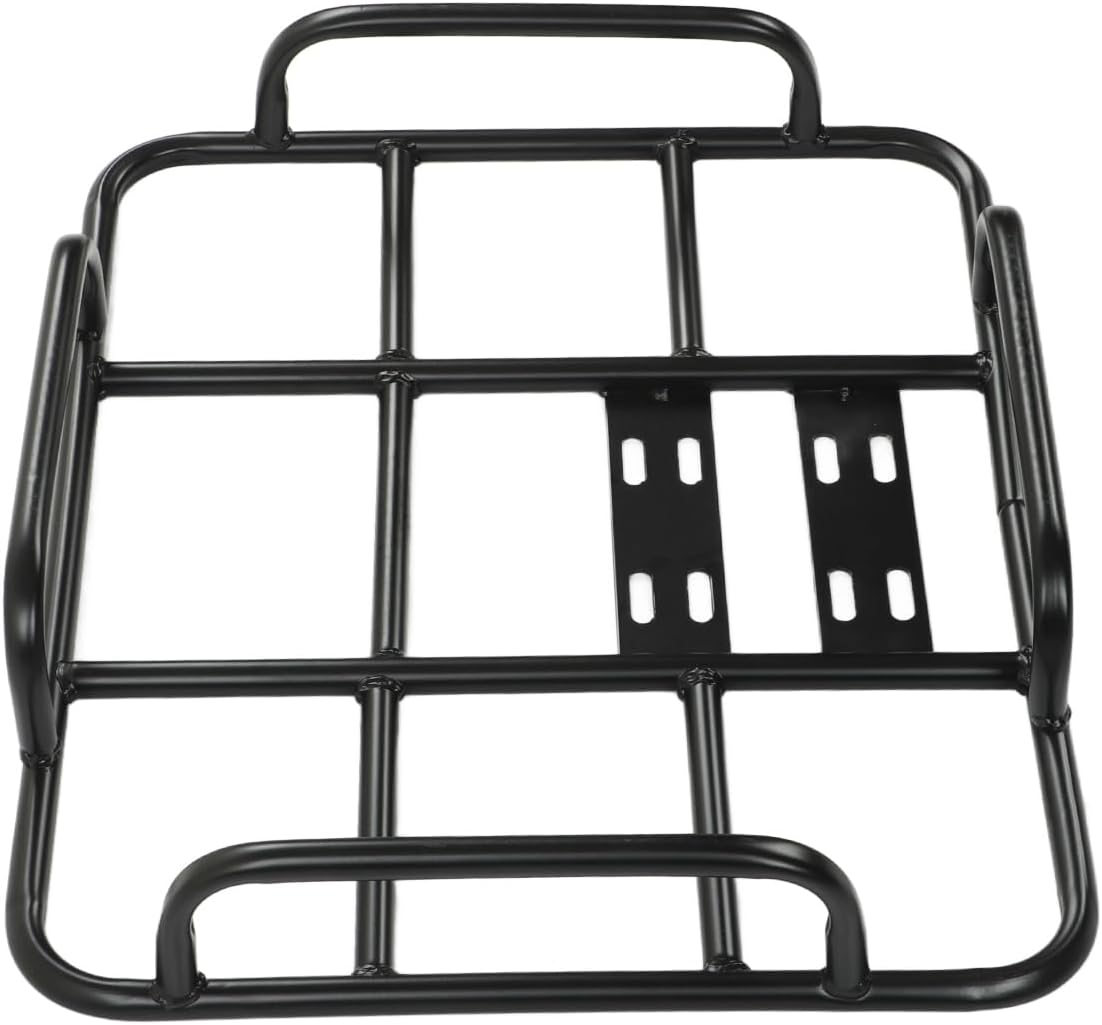 PerGar Electric Bicycle Delivery Food Box Rack, Food Delivery Box Rack Rear Grille 80kg Loading Seamless Steel Tube Universal for Motorcycle Electric Bicycle(Type 1 50/40 ID)