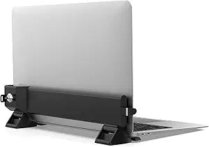 Folding Laptop Mount  CTA Locking and Folding Security Laptop Desk Mount That Secures Laptops with Cable & Key Lock Mechanism - Black (LT-LFSDM)