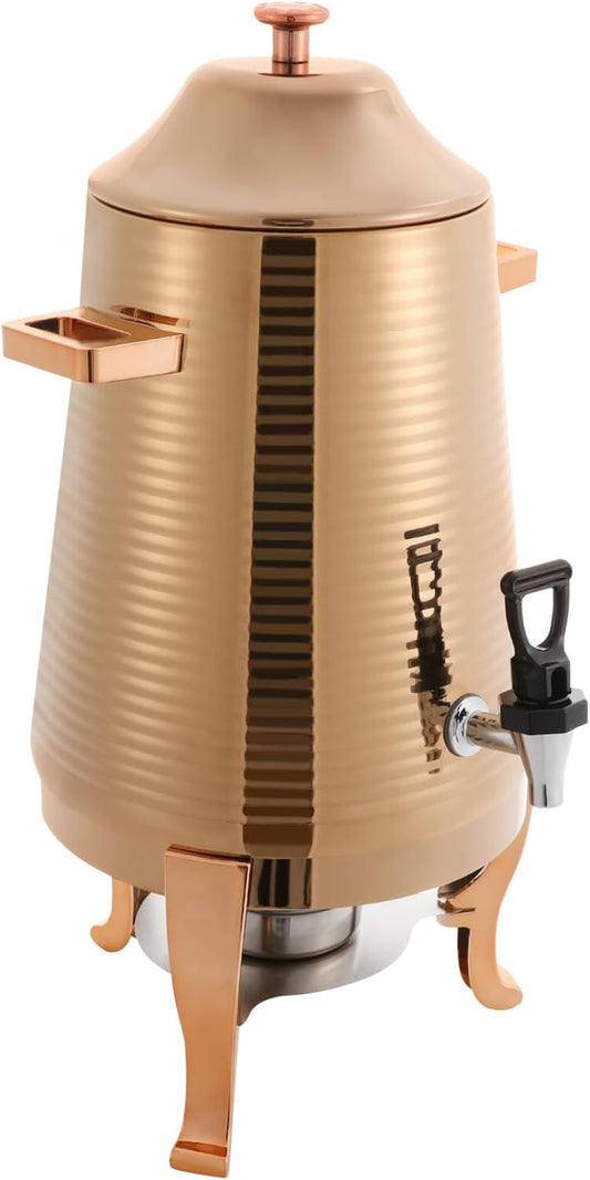 banborba 3.5 Gallon\/13L Hot Beverage Dispenser, Stainless Steel Coffee Urn, Electric Hot Drinks Dispenser with Spigot, 86-176℉ Heating Board & Fuel Tray for Parties Event Buffet Catering - Rose Gold