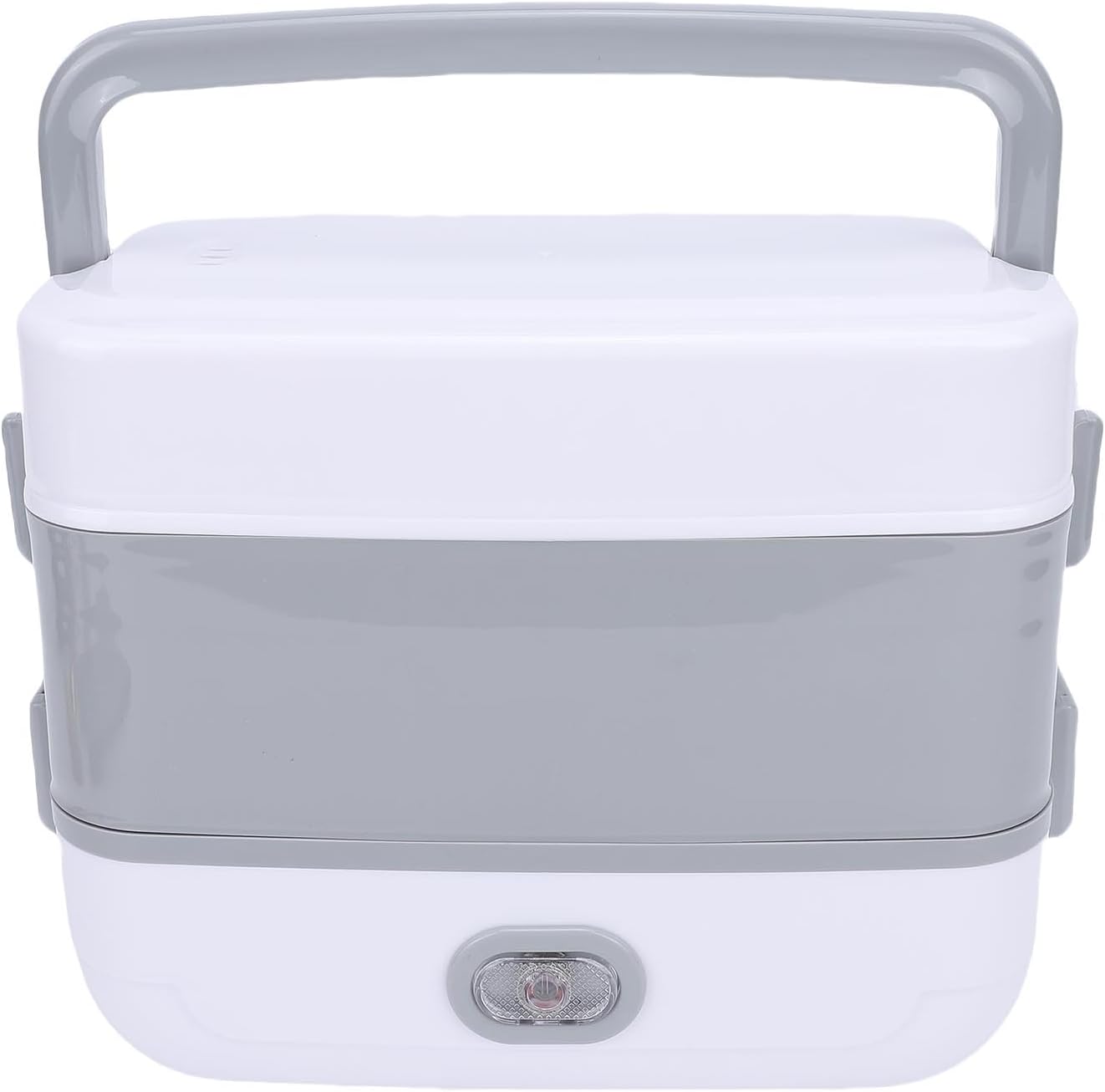 Dpofirs Portable Self Cooking Electric Lunch Box, 2L Mini Rice Cooker, 2 Layers 4 Stainless Steel Steamer Food Insulation Box, Heated Food Warmer Cooker, for Home Office Travel (US Plug 110V)