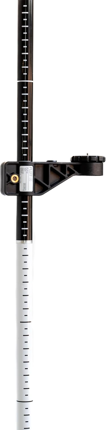 Plott 12-Foot Modular Laser Pole – Lightweight Aluminum, Extendable to 13.5 Feet, with Bubble Level & Carrying Bag – PLP12