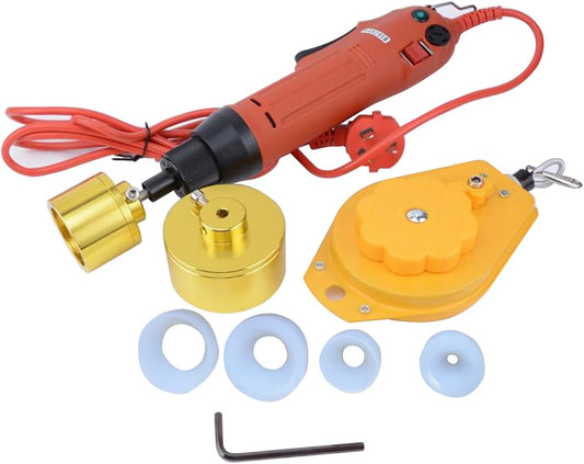 Hand Held Capping Seal Machine 10-50mm Manual Electric Capping Screw Bottle Capping Handhold Bottle Capping Machine with Spring Balancer 220V