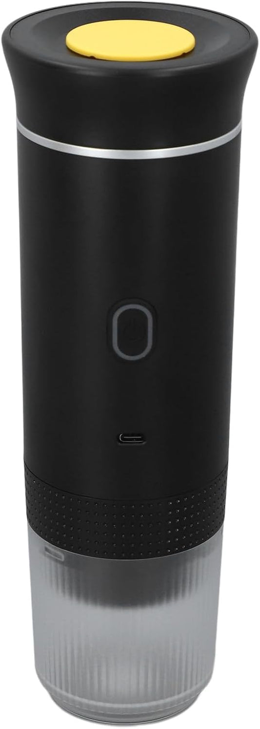 Portable Coffee Machine, 15 Bar Mini Electric Maker Self Heating Hand Make Convenient and Versatile Usb C Car Charger Compatible with Ground Ns Capsule for Camping Hiking Office