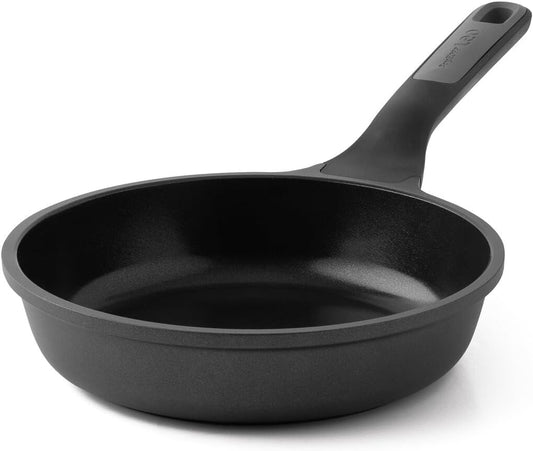 Berghoff Leo Stone+ Non-stick Ceramic Frying Pan 8in, Recycled Aluminum, CeraGreen, Non-toxic, Long Stay-cool Handle, Induction Pan, Stir Fry Eggs Veggies Fish Meat
