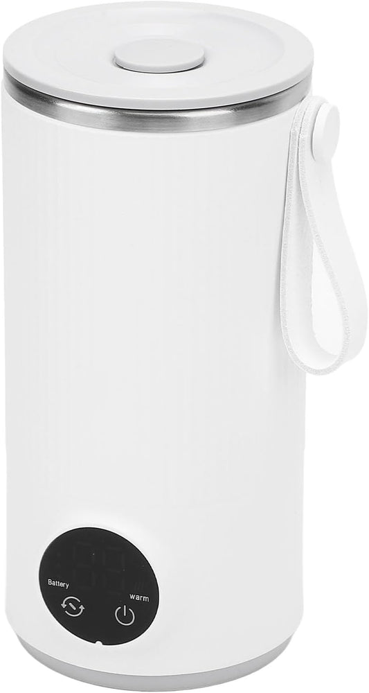 Portable Rechargeable Electric Kettle - 400mL Travel Electric Kettle, With Rotary Stirrer, Stainless Steel Mini Tea Kettle Hot Water Boiler for Outdoor