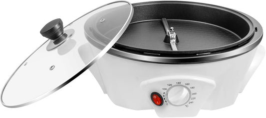 Household Coffee Bean Roasting Baking Machine, 110V Electric Coffee Bean Roaster, 800W Coffee Roaster Machine with 0-240℃ Temperature Adjust and Timer for Cafe Shop Home Use