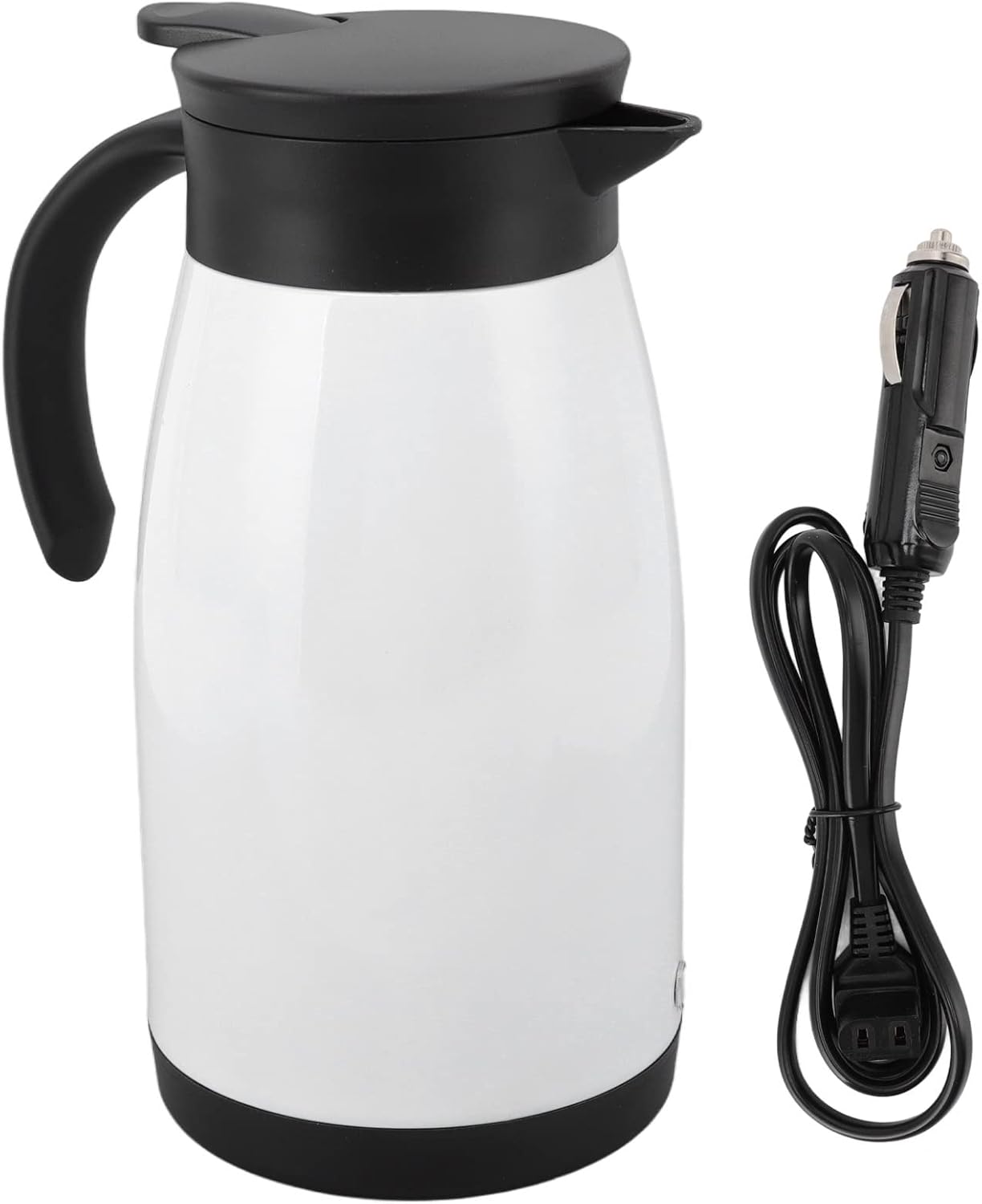Portable Car Electric Kettle Travel Kettle 12V/24V 680ml Car Hot Water Kettle Heating Cup Electric Kettle Boil Water Tea Coffee with Cigarette Lighter