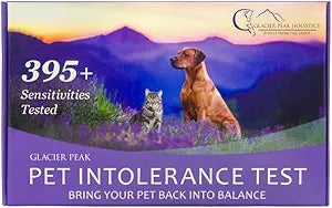 Glacier Peak Holistics, The Original Pet Intolerance Test - Screen Over 395 Food and Environmental Stressors, A Hair and Saliva Kit for Cat and Dog Sensitivities (Results in 7-10 Business Days)