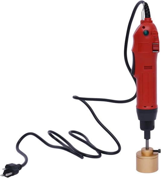 Handheld Electric Bottle Capping Machine, Manual Electric Caps Sealer Capper, Bottle Screwing Sealing Machine Portable Bottle Capping Machine Handheld Jar Capper for 0.39in-1.18inmm Round Plastic Caps