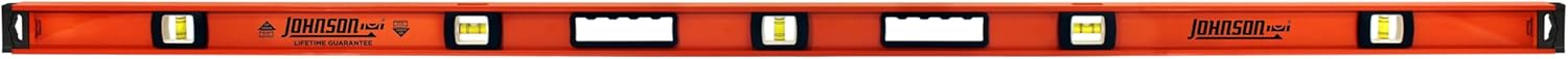 Johnson Level & Tool 1253-7200 Heavy Duty I-Beam Aluminum, 72", Orange, 1 Level