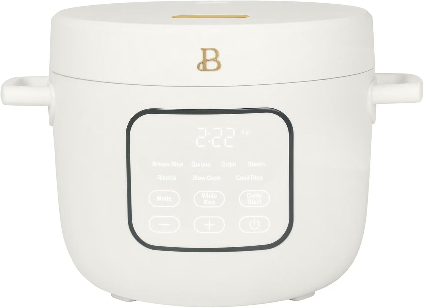 Beautiful 14-Cup Electric Rice Cooker with Automatic Keep Warm and Removable Nonstick Pot for Home Cooking (White)