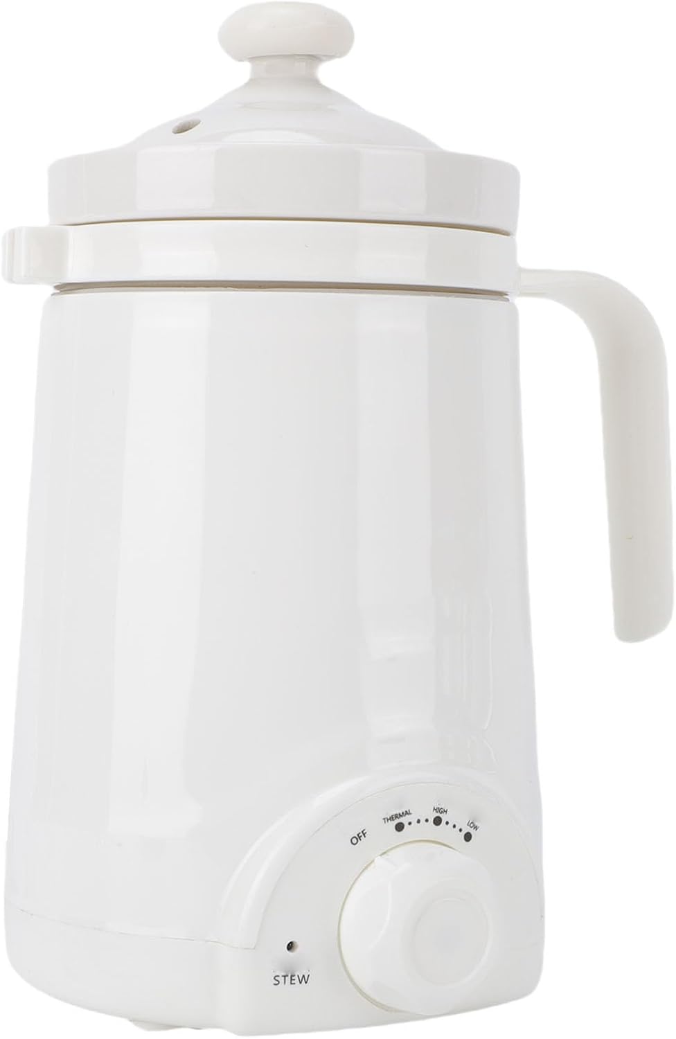 Asixxsix Electric Stew Cup, 500ml Portable Ceramic Soup Pot with Spoon, for Office Dormitory Apartment, 70W Low Power Consumption, One Key Control, for Porridge Soup Noodle Tea