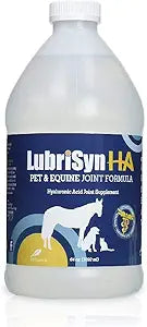 LubriSynHA Hyaluronic Acid Hip & Joint Care Supplement for Dogs, Cats & Horses â€“ Liquid Oral HA for Pets â€“ Joint Support Supplement Promotes Mobility, Flexibility, Cartilage Health & Comfort â€“ 64oz