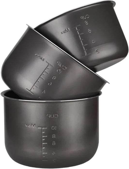 ZKKNPZHX Electric Pressure Cooker Liner 1.6\/3L\/4L\/5L\/6L Non-Stick Rice Pot Gall Black Crystal Inner Accessories Cooker Parts Suit, Compatible for Midea(4L)