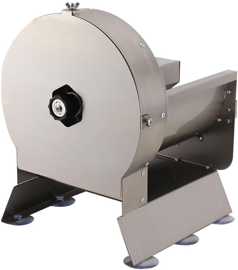 Commercial Vegetable Slicer - 0-10mm Adjustable Thickness for Onion, Potato Chips, Sweet Potato, Tomato - Electric Manual Cabbage Shredder Machine for Fruits and Vegetables, Stainless Steel