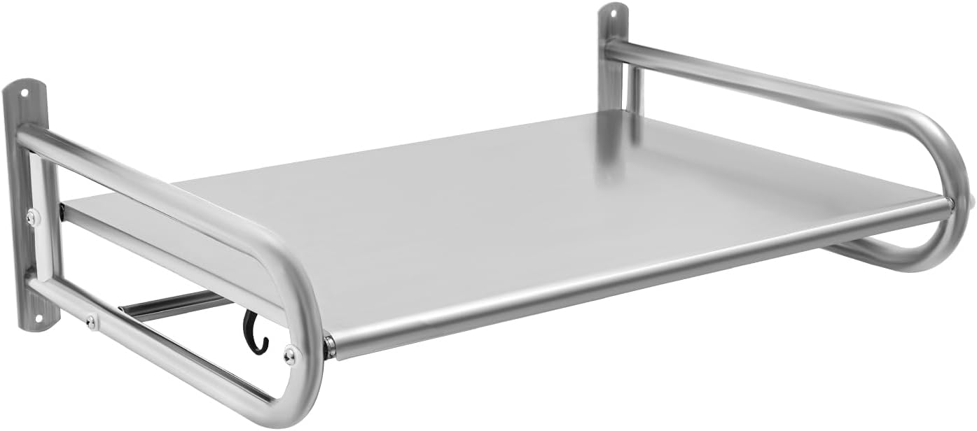 mignonnememe Microwave Shelf 20.87" x 14.96" Wall Mount Metal Floating Shelving 66.14 lbs Heavy Duty Kitchen Organizer Storage Holder Rack for Electric Oven Microwave