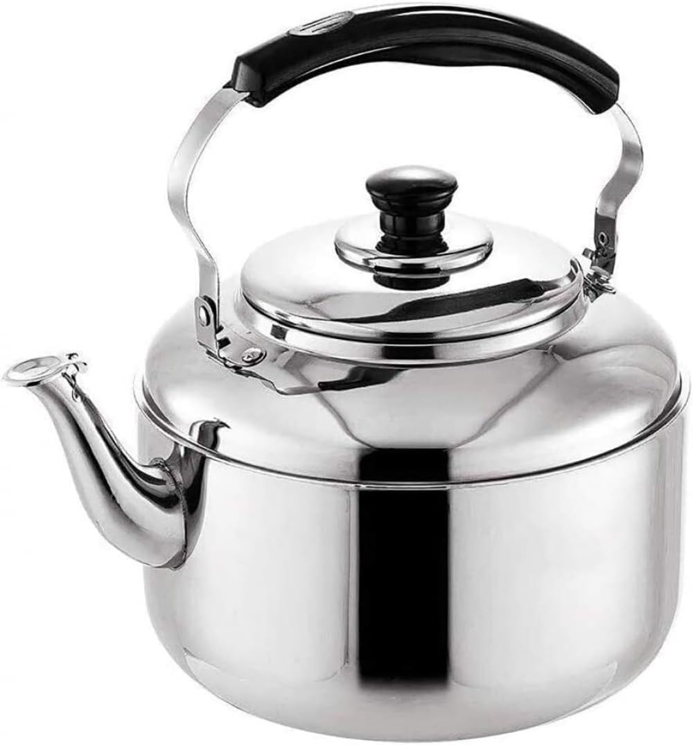 Stainless Steel Tea Kettle,Electric Tea Kettle, 304 Stainless Steel Stove Top Teapot Works with All Stove Types Camping Hiking Picnic-8L\/48(10L)