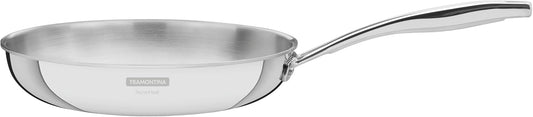 Tramontina Grano Frying Pan Stainless Steel for Induction, Electric, Gas and Ceramic Glass Hobs, \u200ECookware, Kitchen, 26 cm, 2.2 litres, 62155260