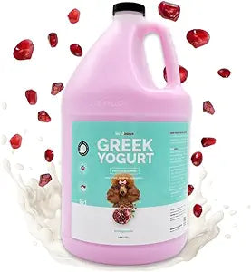 Bark2Basics Pomegranate Greek Yogurt Dog Shampoo, 1 Gallon, Protein Pet Shampoo, Feeds Protein to Hair, Repairs and Nourishes Skin and Coat