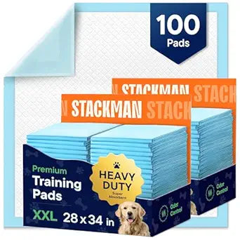 Puppy Pads XL 28x34 [100-COUNT] Dog Pads Extra Large 28" x 34" Leak-Proof Dog Pee Pads - Quick-Dry Puppy Pee Pads Pet Potty Training - Heavy Duty Super Absorbent Wee Wee Pads for Dogs Bulk -100 Pack