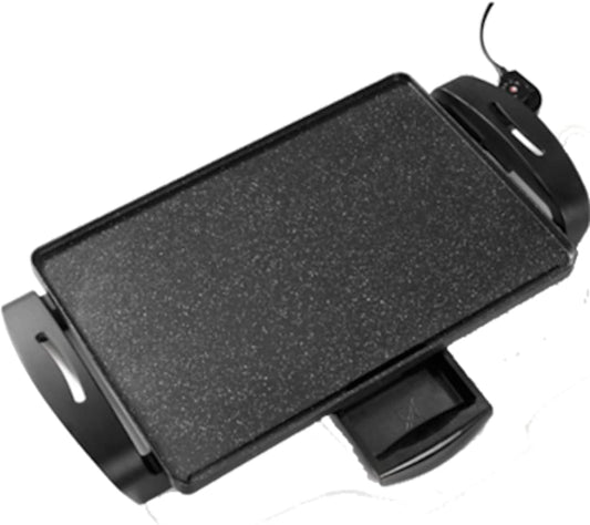 Starfrit The Rock Electric Griddle - Family Size (19' x 13') - Rock.Tec Non-Stick - Variable Temperature Control - 1500W