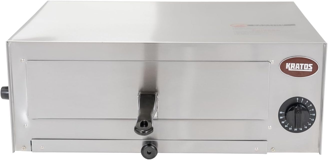 Kratos Commercial Countertop Pizza Oven | Stainless Steel Electric Pizza\/Snack Oven with Timer | Fits 12" Pizzas, 120V, 1450 Watts | For Commercial and Home Use (29M-004)