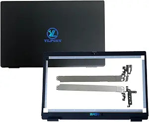 Replacement Laptop LCD Back Cover Top Case Rear Lid with Hinges and Front Bezel Frame for Dell Latitude 15 3520 E3520 017XCF 17XCF WXN5F CDM80 0CDM80 Black 15.6inch