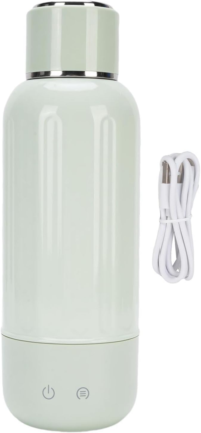 BAFOVY Travel Electric Kettle, 500ml Portable Rechargeable Water Boiler with 5 Temperature Control and 5200mAh Battery, for Camping Car Office Travel (Green)