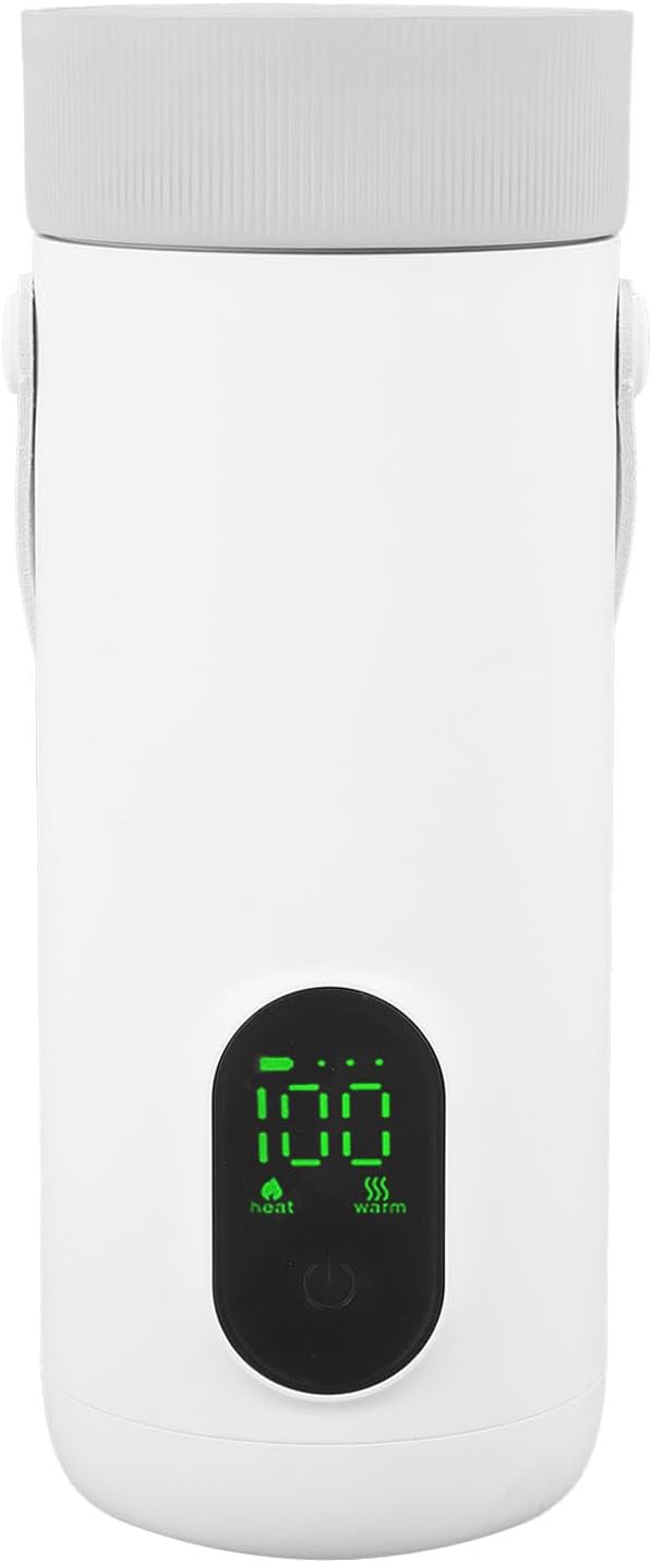 Travel Electric Kettle 350ML, Portable Kettle for Travel, Small Tea Coffee Kettles, 27000mAh USB Rechargeable Hot Water Boiler for Car Outdoor Camping (US Plug)