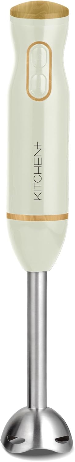 Living+ Immersion Blender Corded Hand Blender, Electric Mixer Handheld with 2 Speeds, Stainless Steel Blade, Easy-Clean Detachable Rod, Ergonomic Design, Smoothie Blender, 260W, Mint