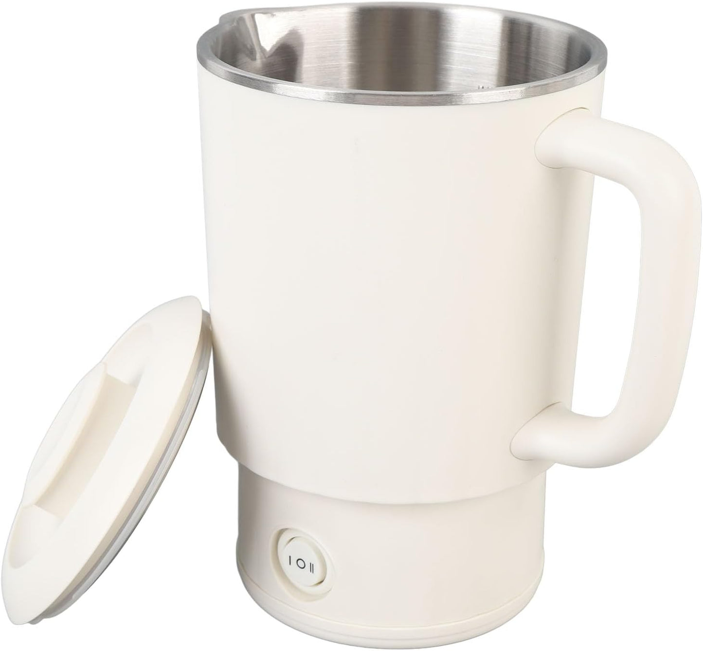 Zunate Portable Electric Kettle 600ml Foldable, Stainless Steel Travel Kettle with 2 Temperature Settings, Food Grade Fast Boiling Water Heater for Tea Coffee Camping